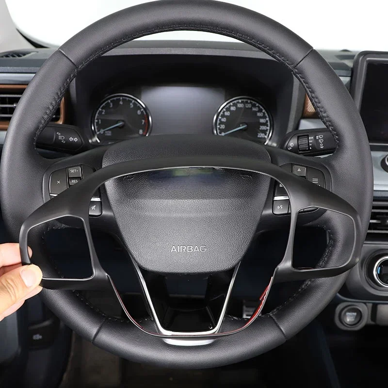 Для Ford Maverick 2022-2025 ABS углеродное волокно автомобильный руль кнопка рамка украшают