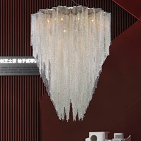 nordic modern k9 crystal chandeliers lights fixture european romantic loft chandelier home indoor lighting hotel long droplight