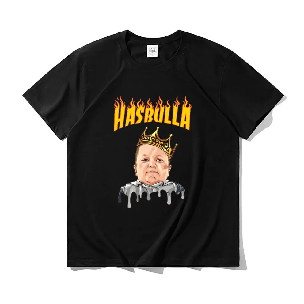 

Funny Hasbulla Fighting Meme Tee Short Sleeve Mini Khabib Blogger Crewneck Tshirt Men Women High Quality Graphics Print T-shirts
