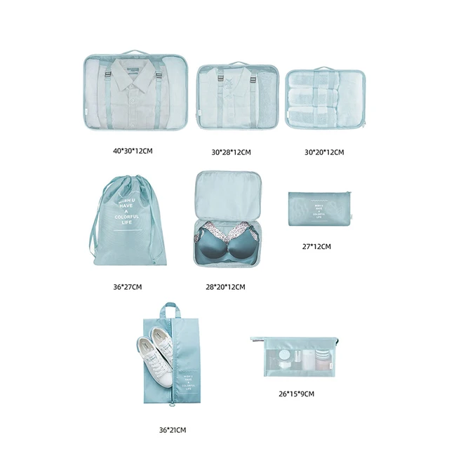 Travel Organizer Storage Set Portable Travel Luggage Set Travel Clothes Classification Multifunctional Waterproof Storage Bag 6