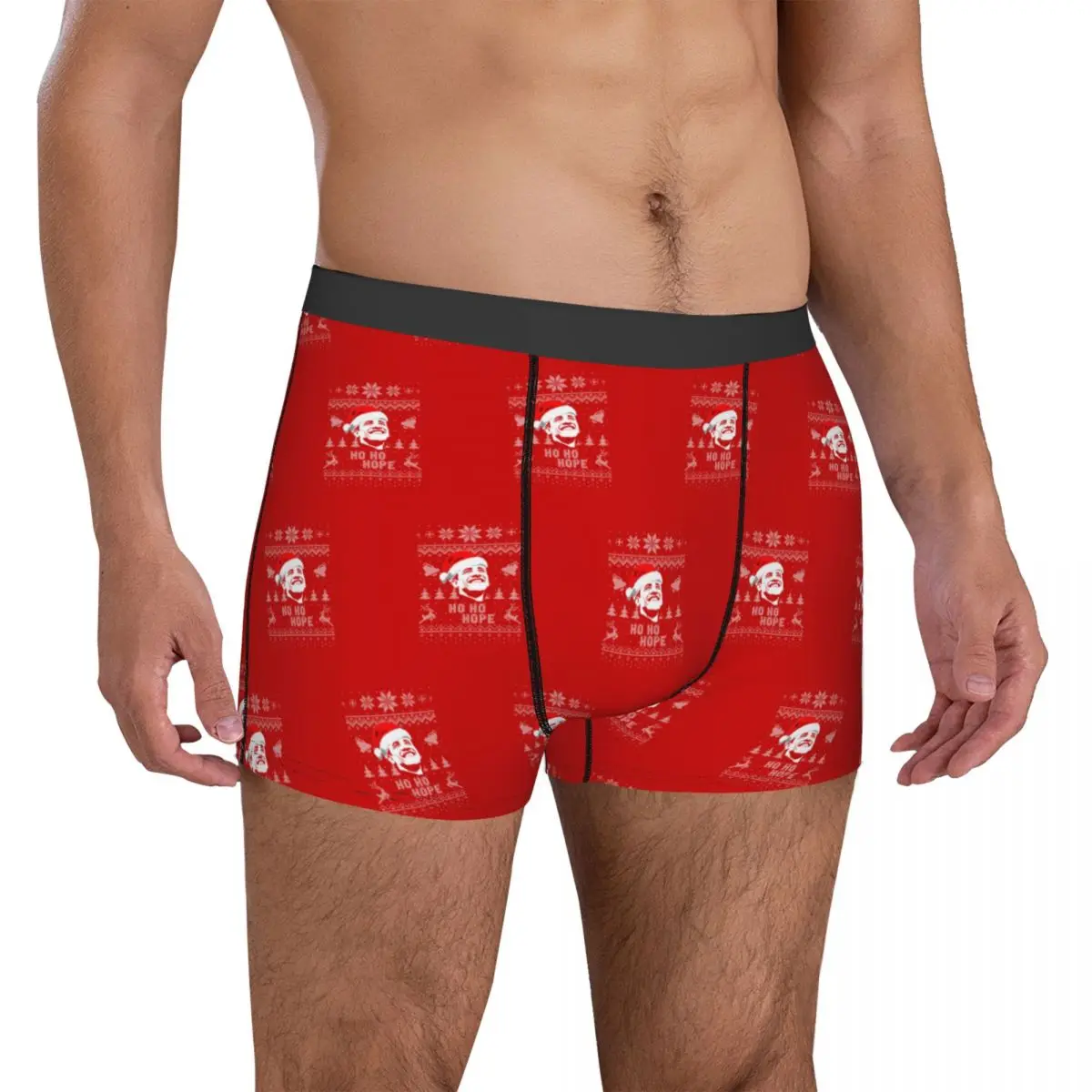 

Barack Obama Ho Ho Underwear Hope Christmas 3D Pouch High Quality Trunk Sublimation Shorts Briefs Stretch Men Panties Plus Size