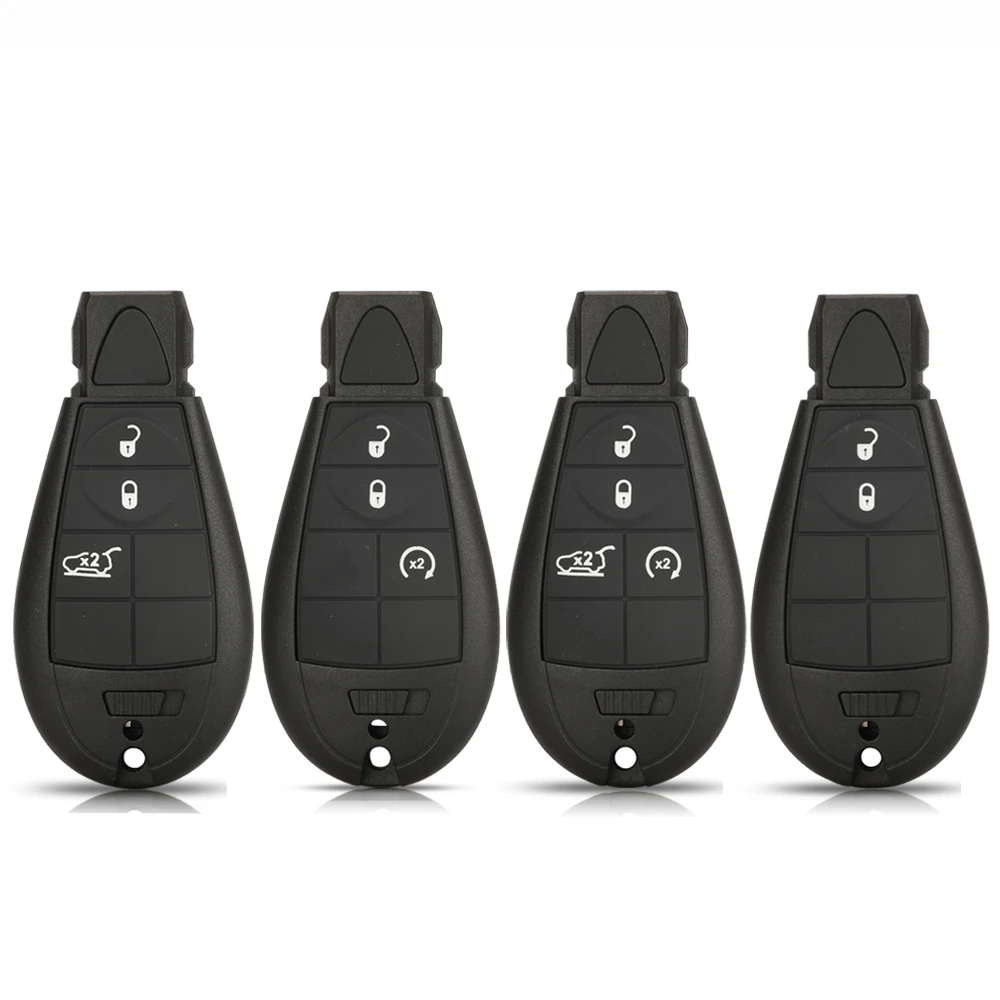 

jingyuqin 2/3/4Buttons Remote Car Key Shell Case Fob For Dodge RAM Jeep Cherokee Sport KL Chrysler Town & Country