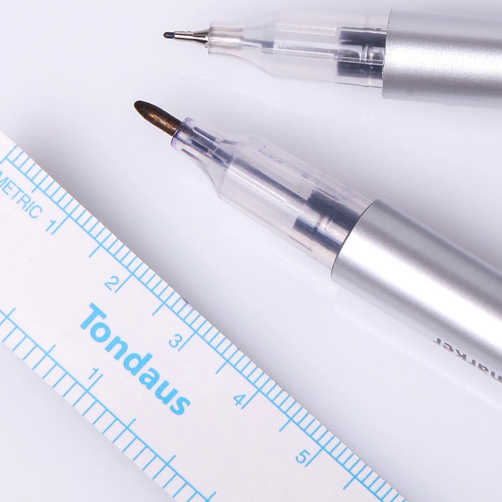 

Double Head Surgical Eyebrow Tattoo Skin Marker Pen Accessories Tattoo Marker Pen with Measuring Ruler Microblading Positioning