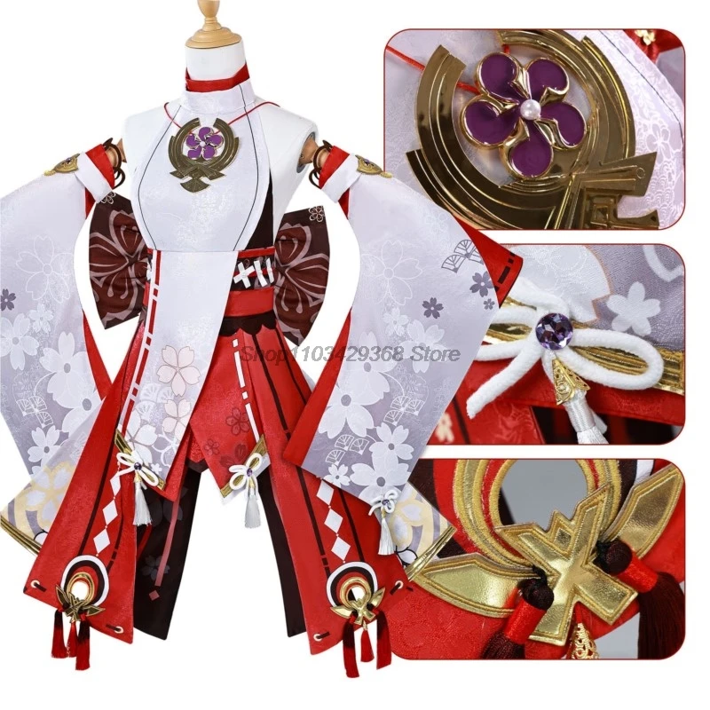 Yae Miko Genshin Impact Косплей Костюм Парик Платье Игра Yaemiko Guuji Костюмы для Хэллоуина