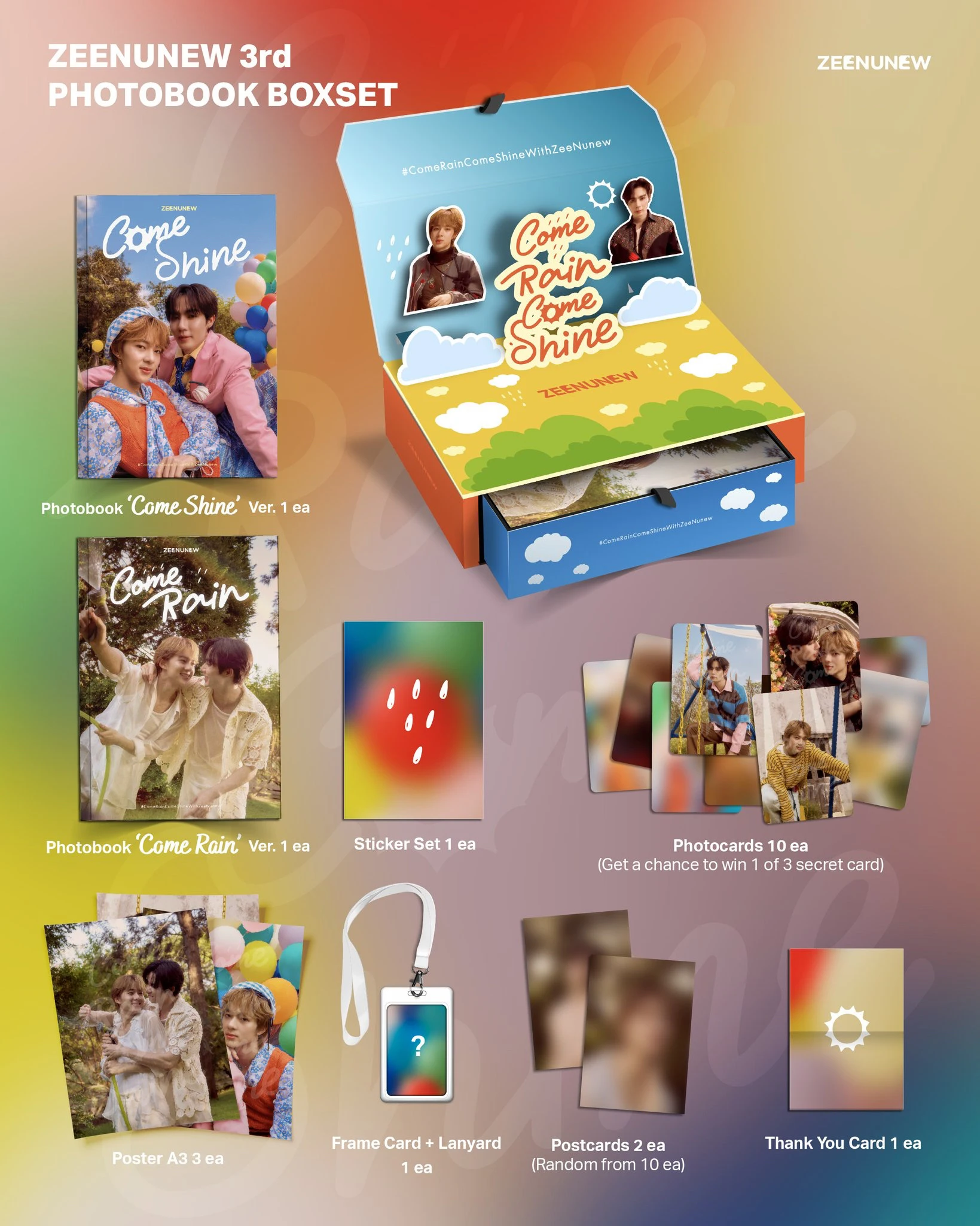 Фото Новый комплект 3-й фотокниги ZeeNunew, официальный оригинальный товар, предпродажа, тайская звезда ZeeNunew №1