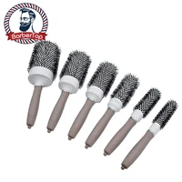 barber ceramic ion hair comb professional salon brush styling hairbrush hairdressing round curly hair rollers tool