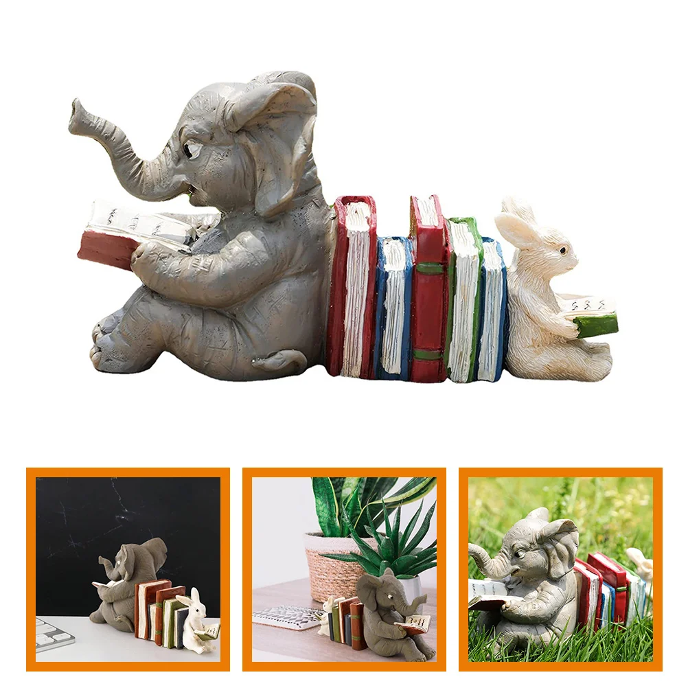

Cartoon Rabbit Decor Resin Statue Outdoor Garden Landscape Lawn Ornament Elephant Crafts Gardening Supplies Home