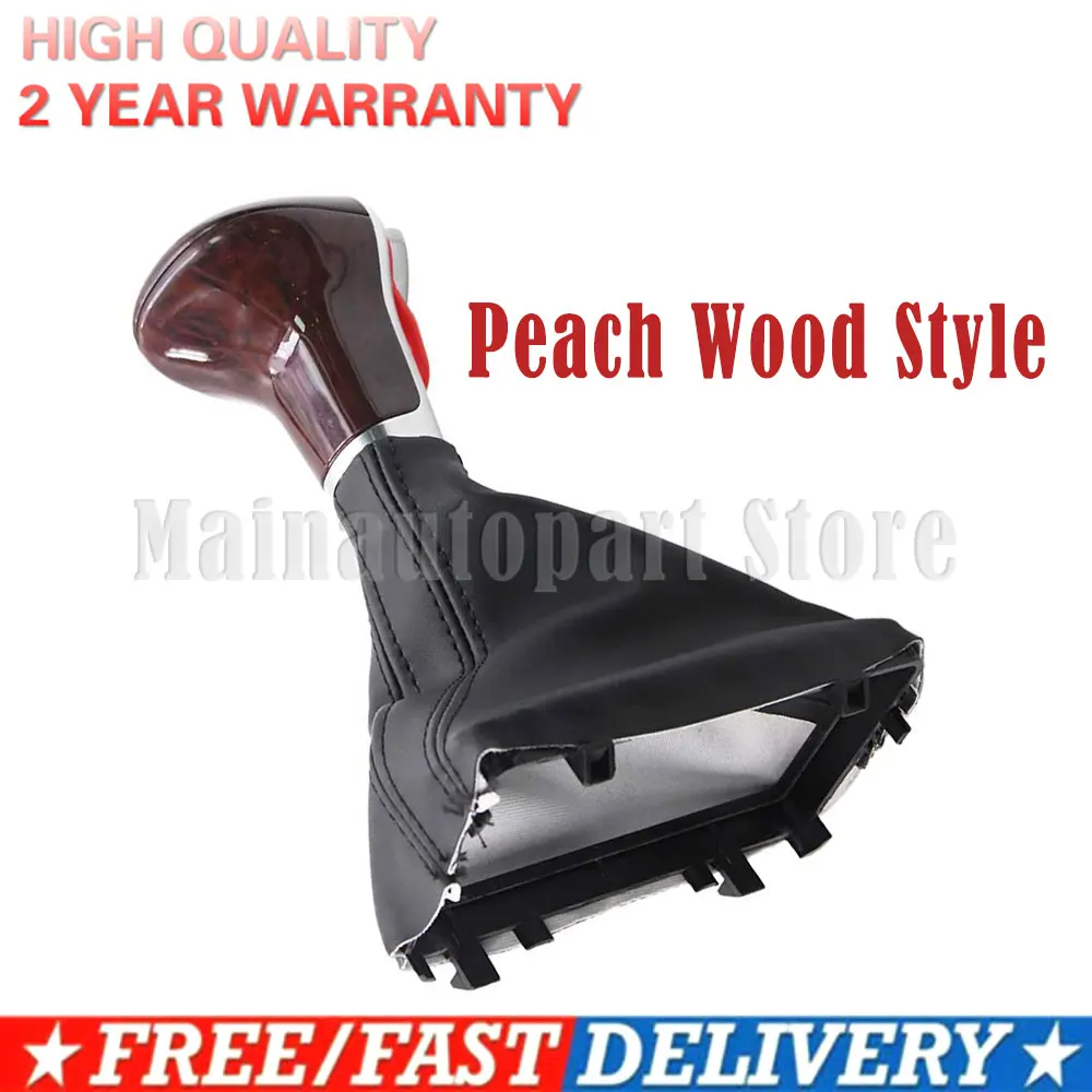 

Автоматическая ручка переключения передач в стиле персикового дерева для Audi A6 C6 A3 8P A4 B8 A5 Q5, ручка переключения передач 2009 2010 2011 2012 2013 2014