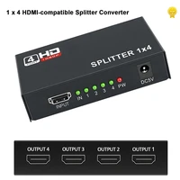 hdmi splitter 1 in 4 out v1 4b hdmi video splitter amplifier with mirror screen monitor supports ultra hd 1080p and 3d for hdtv