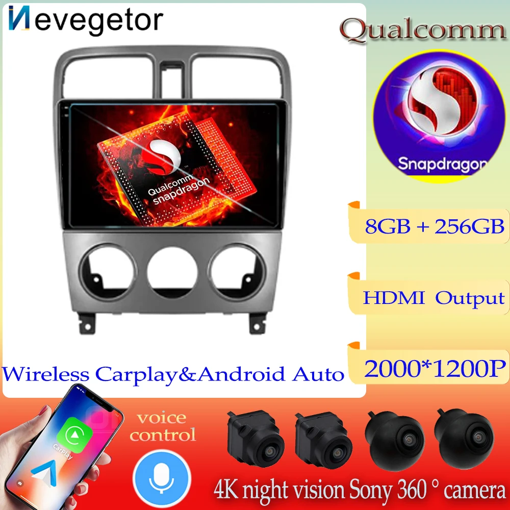 

Android 13 Qualcomm For Subaru Forester Spoiler 2004-2008 Car Monitor Radio Multimedia Video Player Navigation GPS Stereo WIFI