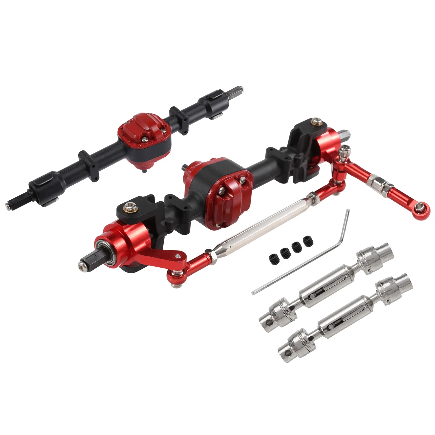 

Metal Front & Rear Bridge Axle with Drive Shaft for MN D90 D91 D96 D99S MN-90 MN99S 1/12 RC Car Upgrade Parts,1