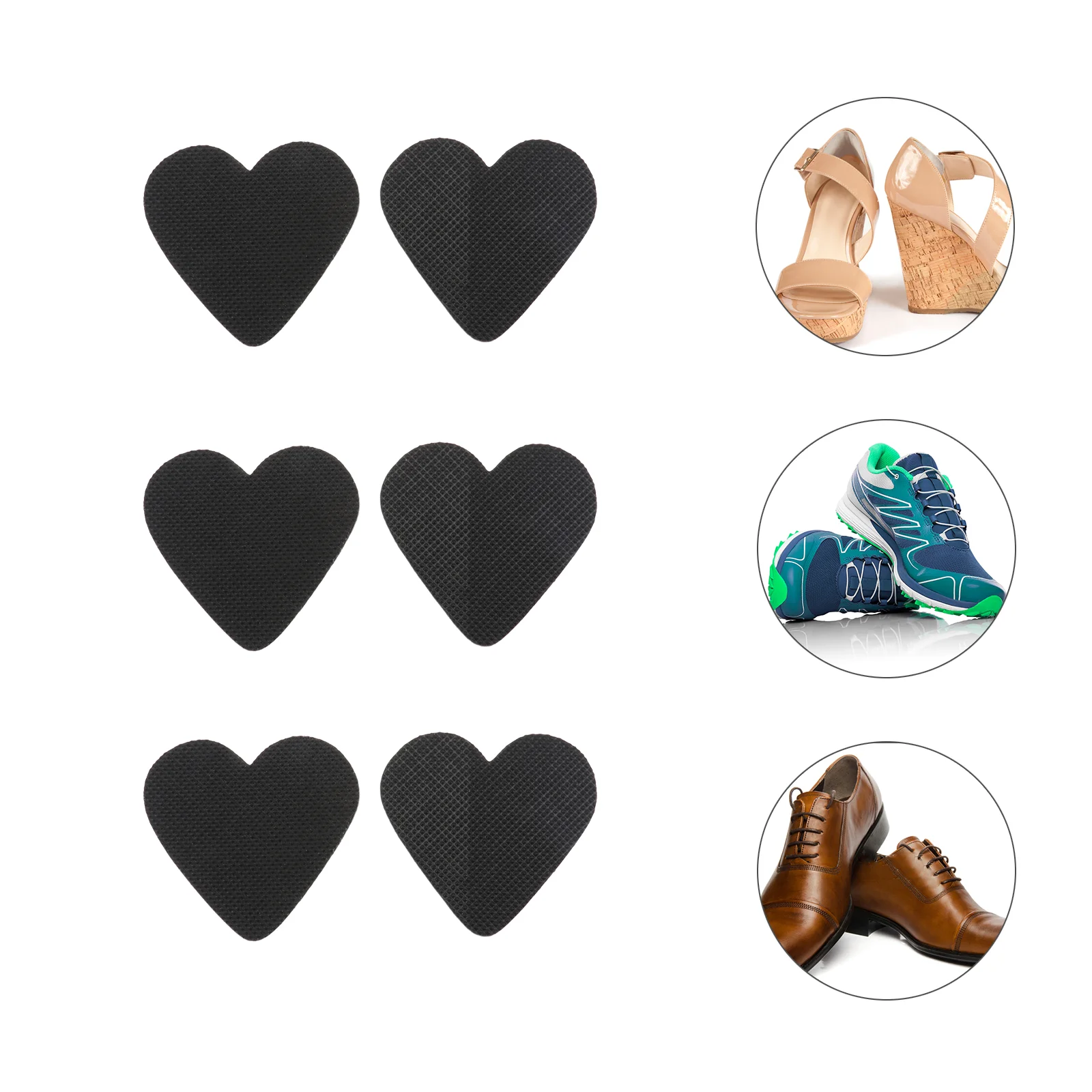 

4 Pairs of Anti-wearing Sole Pads Shoe Sole Stickers High-heel Sole Pads Non-slip Sole Pads for Female Male
