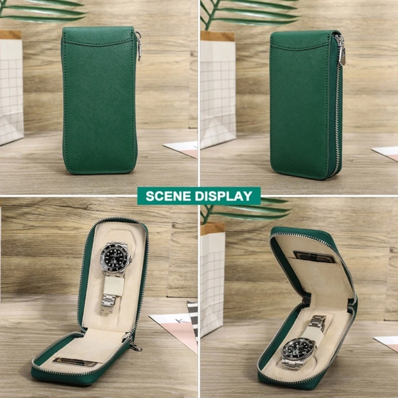 

Дорожный футляр для часов, ящик для хранения из натуральной кожи, портативные и стильные чехлы для часов