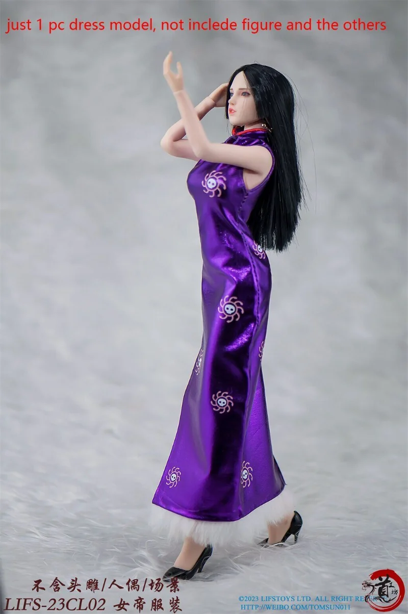

LIFS23CL02, масштаб 1/6, Женский Sodier, фиолетовый Chi-pao для фигуры 12 дюймов