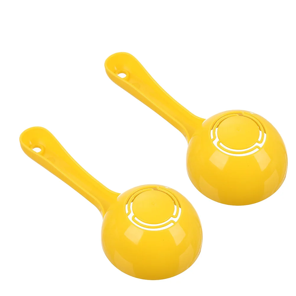 

2pcs Semicircular Rice Spoon Plastic Serving Spoons Sushi Rice Spoon (Yellow)