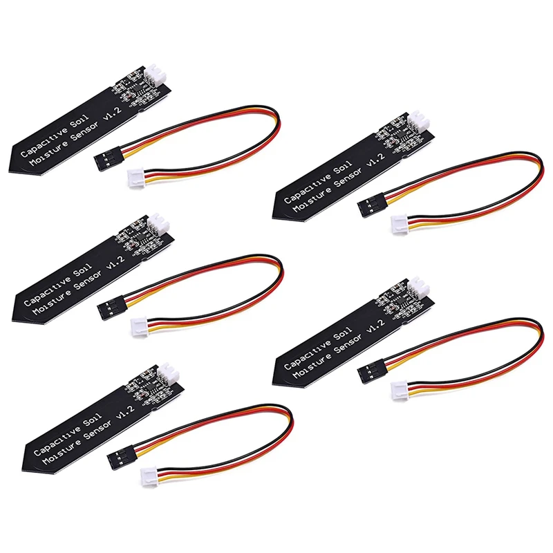 

Capacitive Soil Moisture Sensor Module Corrosion Resistant 3.3-5.5V With Gravity For Arduino Moisture Detection 5Pcs