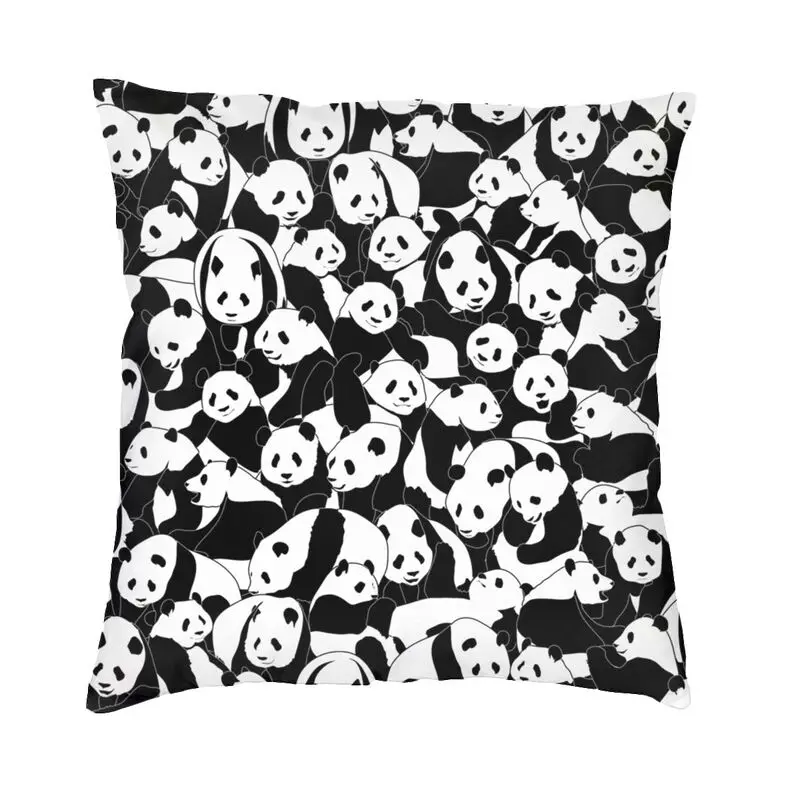 

Модная наволочка для подушки с рисунком меньше Hate More Panda, домашняя декоративная наволочка для подушки с забавными животными на заказ, наволо...