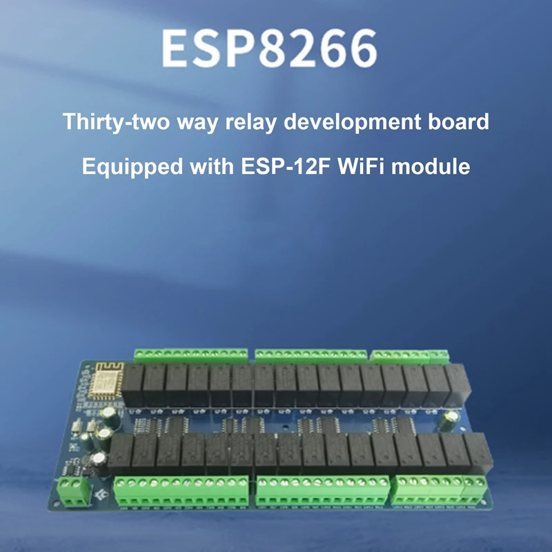 

BAAY DC24V Power Supply ESP8266 Development Board Wifi 32-Way Relay Module ESP-12F Secondary Development Board