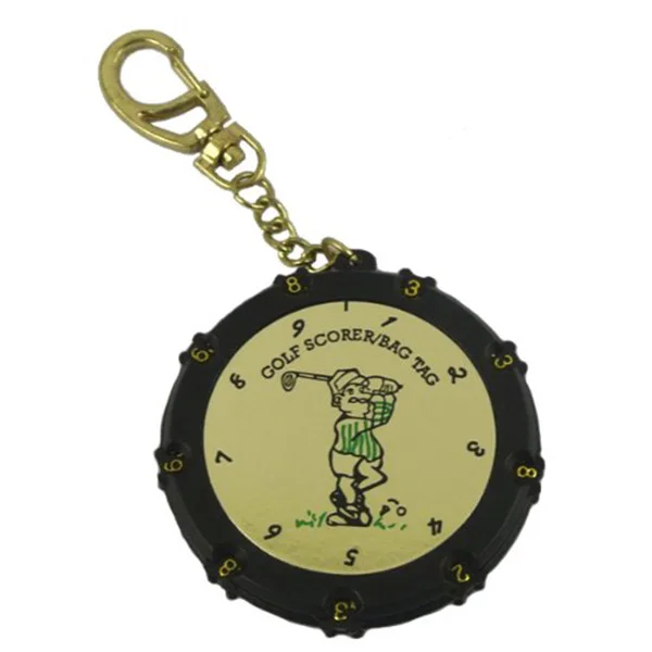 

18 Hole Stroke Score Shot Keeper Scoring Bag Tag with Keychain
