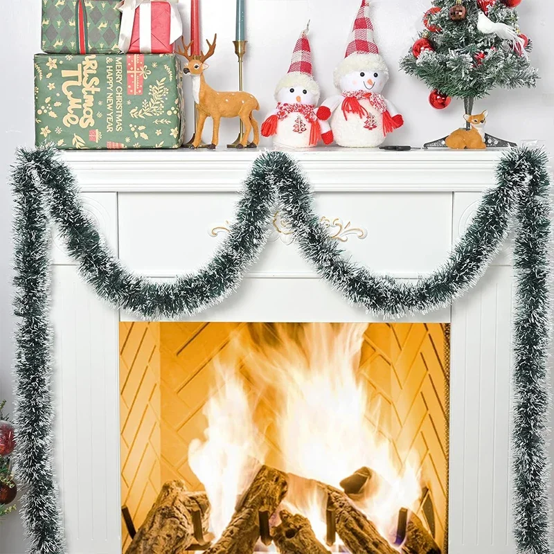 2-60 м Рождественская зеленая лента-трость гирлянда рождественская елка подвески