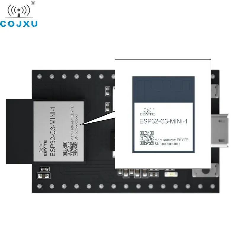 Тестовая плата ESP32-C3 2 4–2 5 ГГц COJXU ESP32-C3-MINI-1-TB Поддержка USB-интерфейса IEEE802.11b/g/n