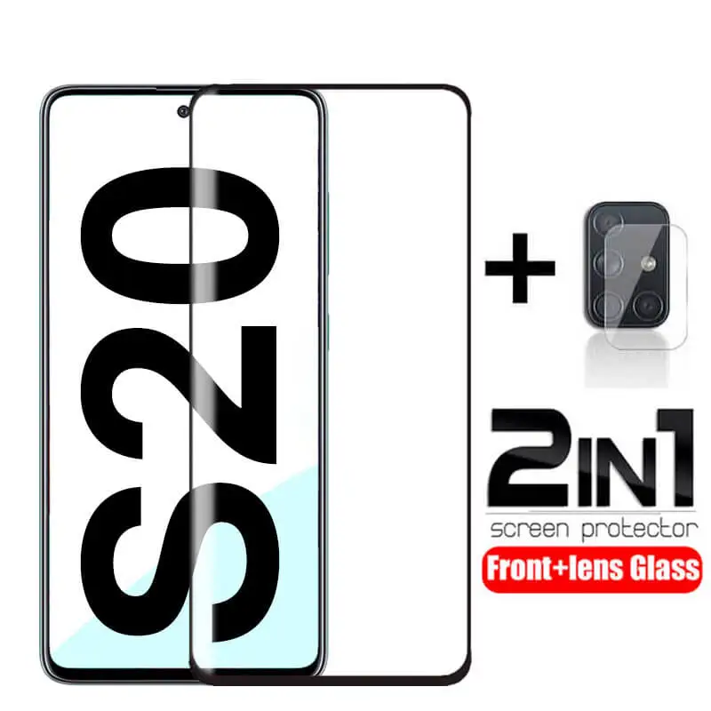 

2 in 1 Tempered Glass for Samsung Galaxy S20 Ultra S20 FE Plus Protective Glas Camera Screen Protector On Samsun S20ultra S 20