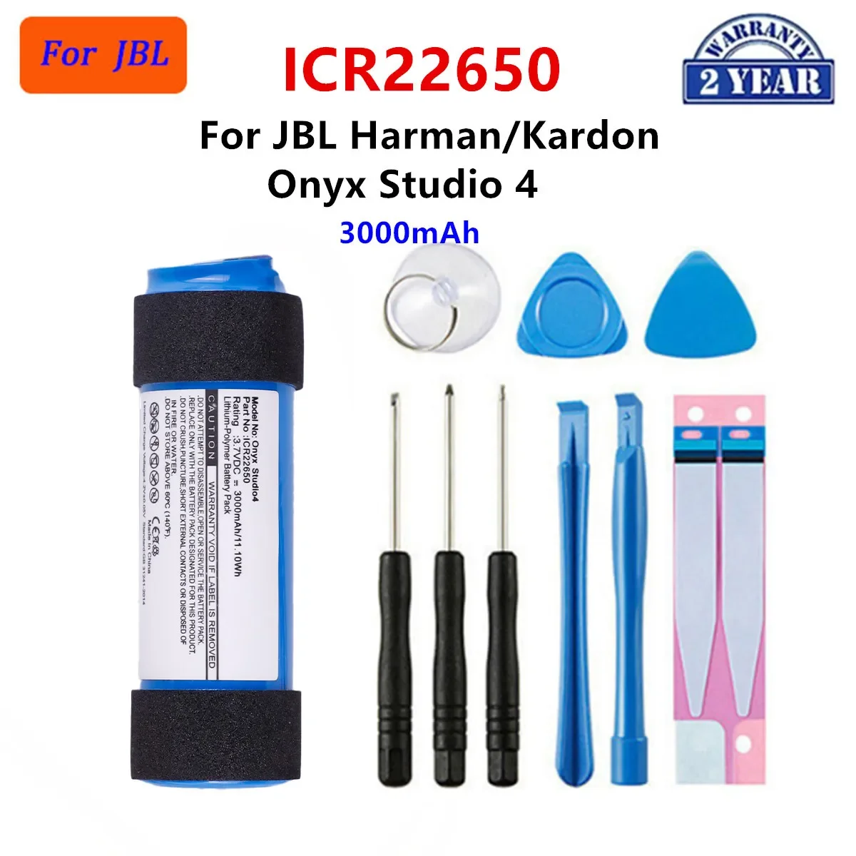 Фото Сменная батарея для динамиков ICR22650 LI11B001F PR-633496 IAA007NA для Harman/Kardon Onyx Studio 2 3 4 5 6 7 №2