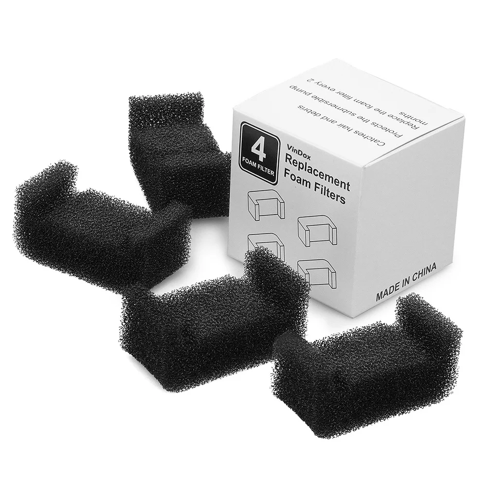 

4PCS Cat Water Fountain Filter Black Carbon Replacement Filters For Pet Water Dispenser Dog Fountain Filter Activated Carbon