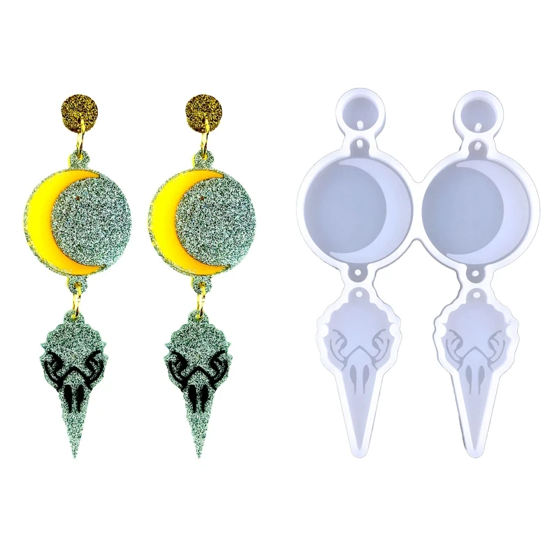 

Star Moon Shape Earring Mold DIY Epoxy Earrings Silicone Mold Fashion Jewelry Resin Craft Mould Silicone Molds Craft