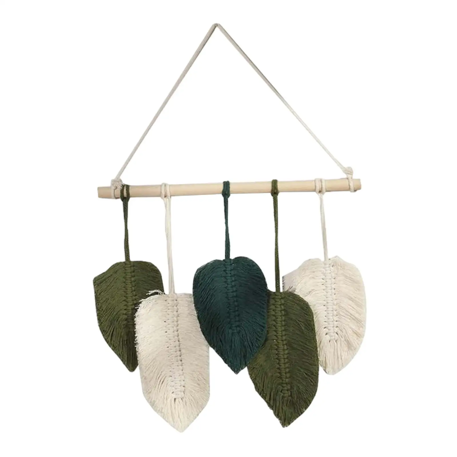 

Leaves Macrame Wall Hanging Tapestry Minimalist Birthday Gift Wall Art Decoration for Party Home Living Room Apartment Backdrop