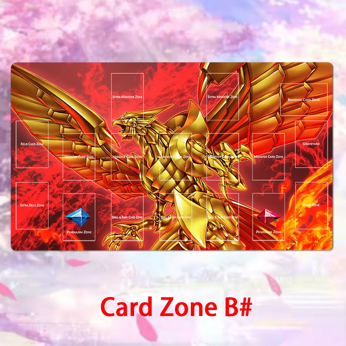 Игровой коврик YuGiOh TCG Крылатый Дракон Ra OCG игровой для карточек с играми аниме