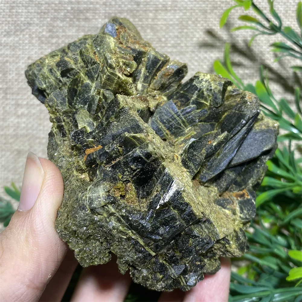 

Natural Greem Tourmaline Crystal Specimen Raw Reiki Beauty Stone Meditation Gemstone Home Decoration Healing Mineral +Stand