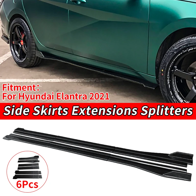 Car Side Skirts Extensions Splitters Rocker Kit Winglet Wing Lip Bumper Diffuser Panel Accessories ABS For Hyundai Elantra 2021 Car Side Skirts Extensions Splitters Rocker Kit Winglet Wing Lip Bumper Diffuser Panel Accessories ABS For Hyundai Elantra 2021