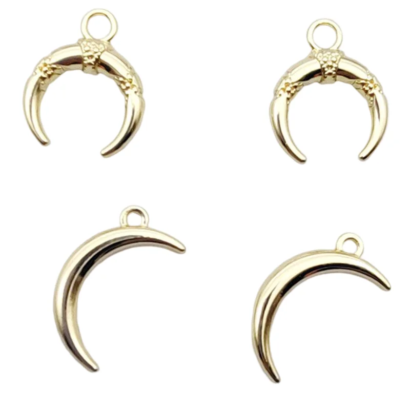 

WZNB 10Pcs Alloy Craft Charms Crescent Moon Arch Pendants For Trendy Jewelry Making Diy Bracelet Earrings Necklaces Accessories