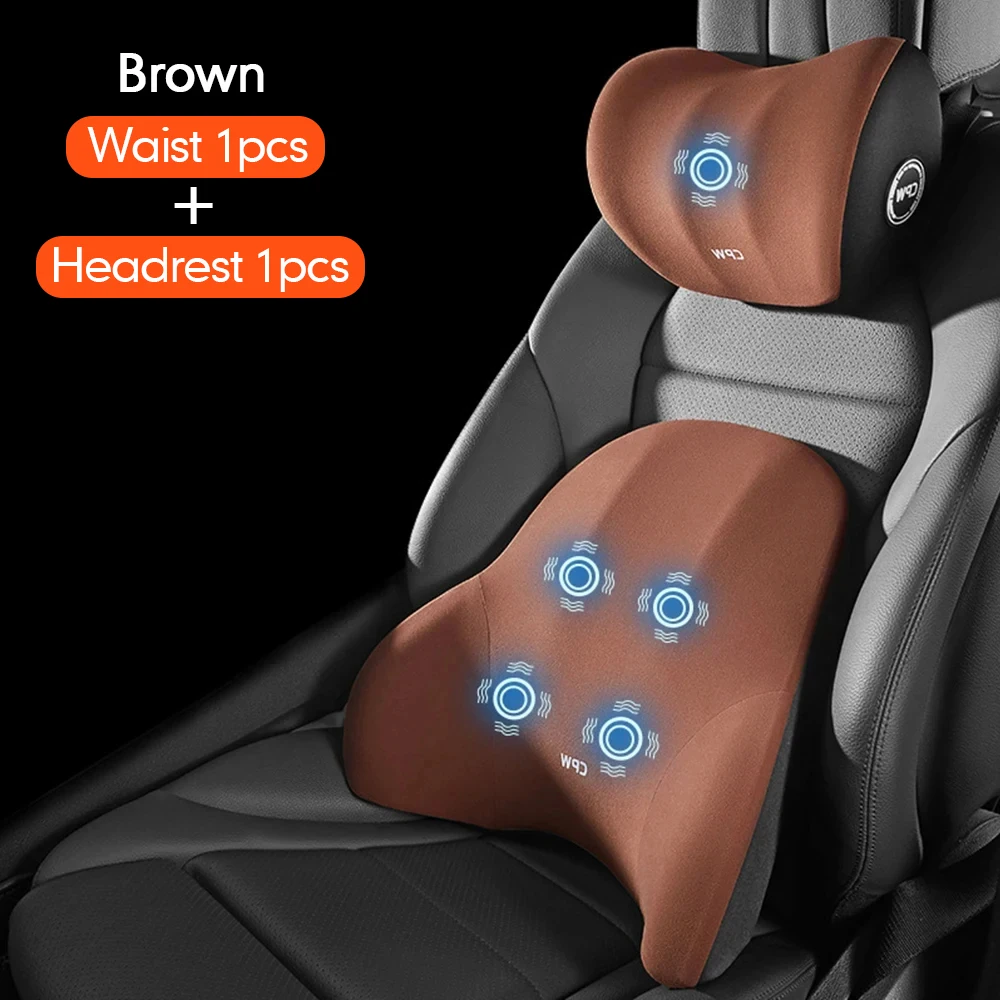 

Автомобильная Массажная подушка для шеи, подушка для поддержки поясницы, автомобильная Вибрирующая Массажная подушка для кресла, шеи, головы, талии, спины, подушка для автомобиля и офиса