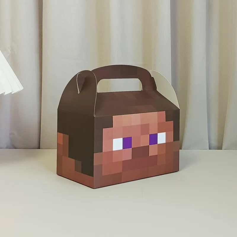 10 шт. упаковочная бумажная коробка для подарков Minecraft коробки конфет с героями