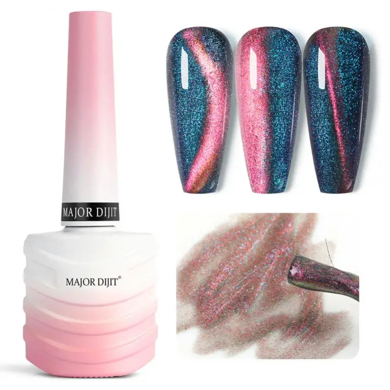 

1~20PCS Ice And Fire Quartz Cat's Eye Nail Polish Two-color Color-changing Red And Blue Polarized Phototherapy Glue Nail Sets &