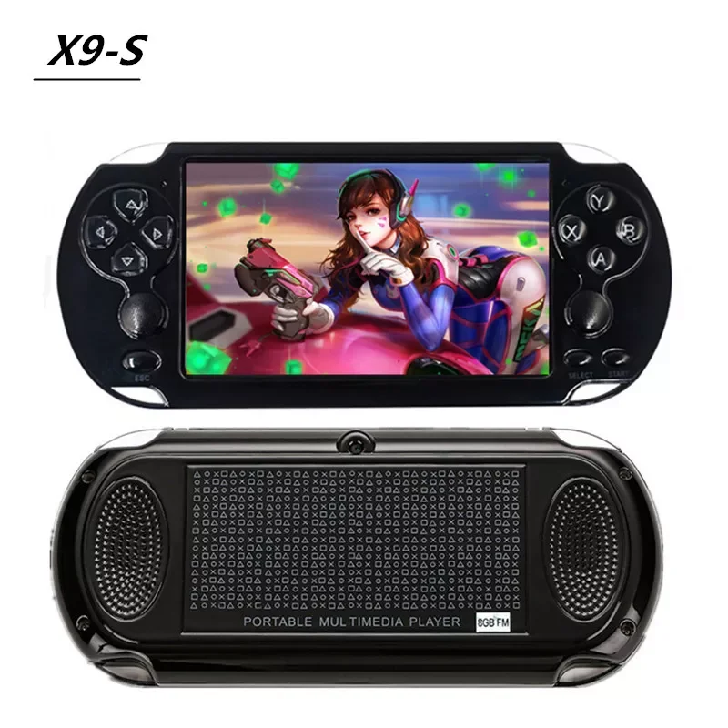 

Hot Sale X9S Video Game Console 5.1 Inch HD Screen Double joystick Built in 10000 Games Multimedia Retro Handheld Game player