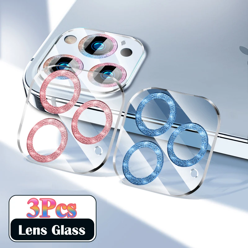

3pcs Protective Glass For IPhone 11 12 13 Pro Max Camera Lens Screen Protector For IPhone 13 12 Mini Full Cover Diamond Glass