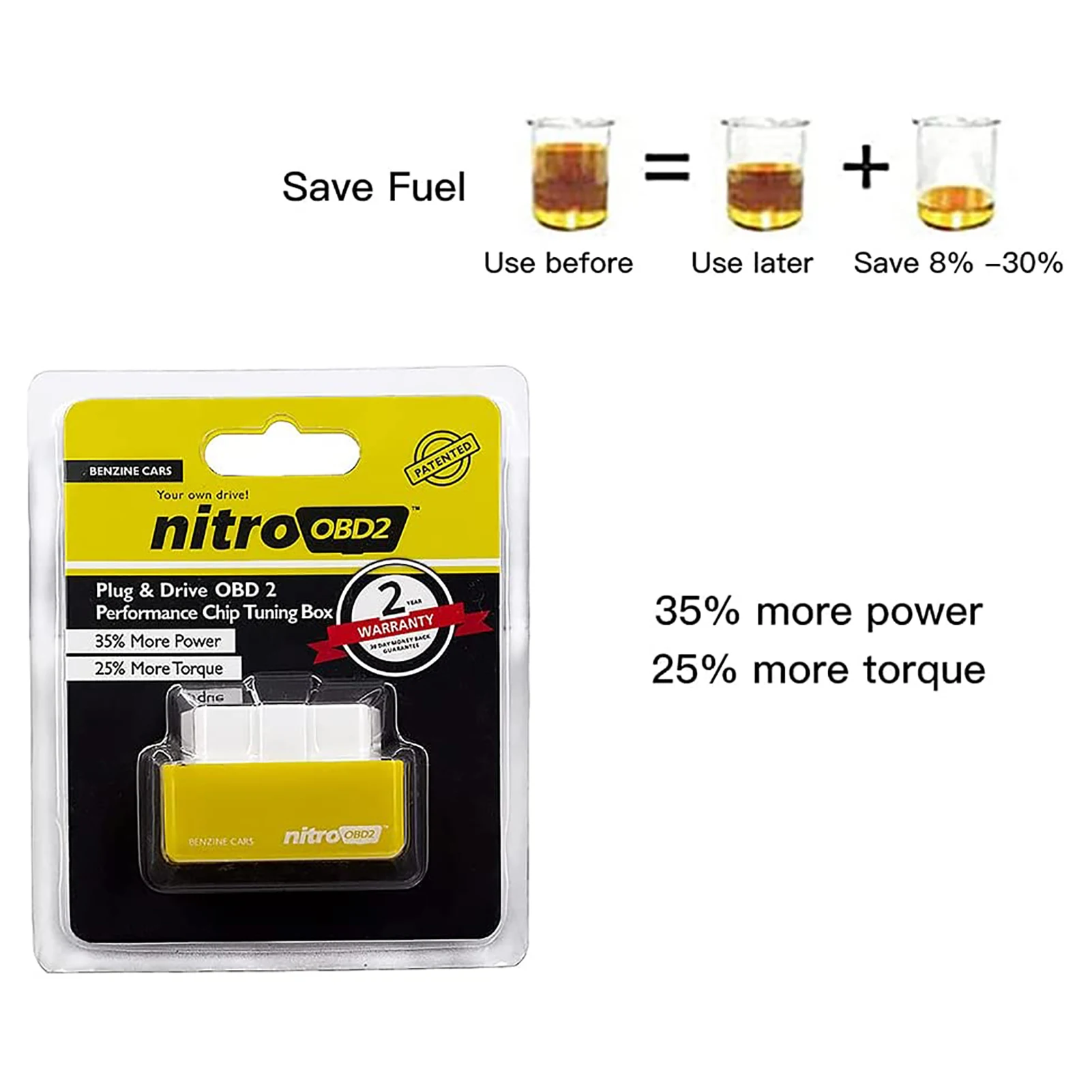 

Car Fuels SaverDual-Plate Fuels Saver With Chip Benzine Cars OBD2 Performance Tuning Chip Box Saver Petrol Vehicles Plug & Drive