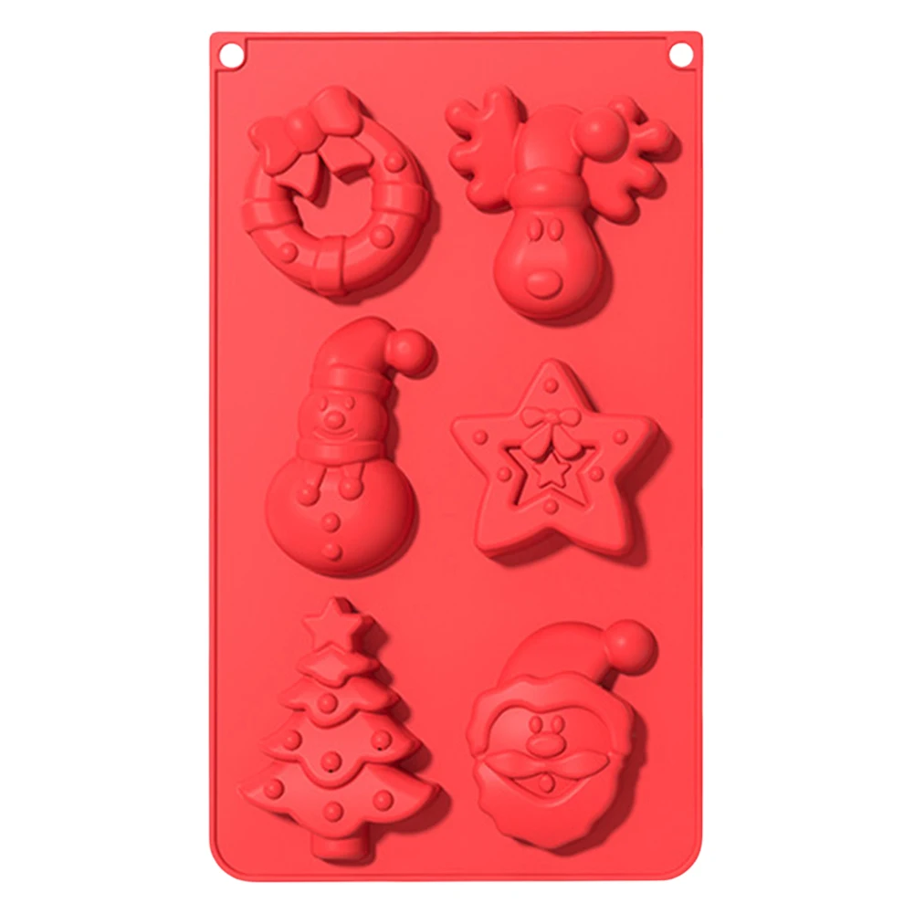 Рождественская силиконовая форма для выпечки антипригарная шоколада 3D