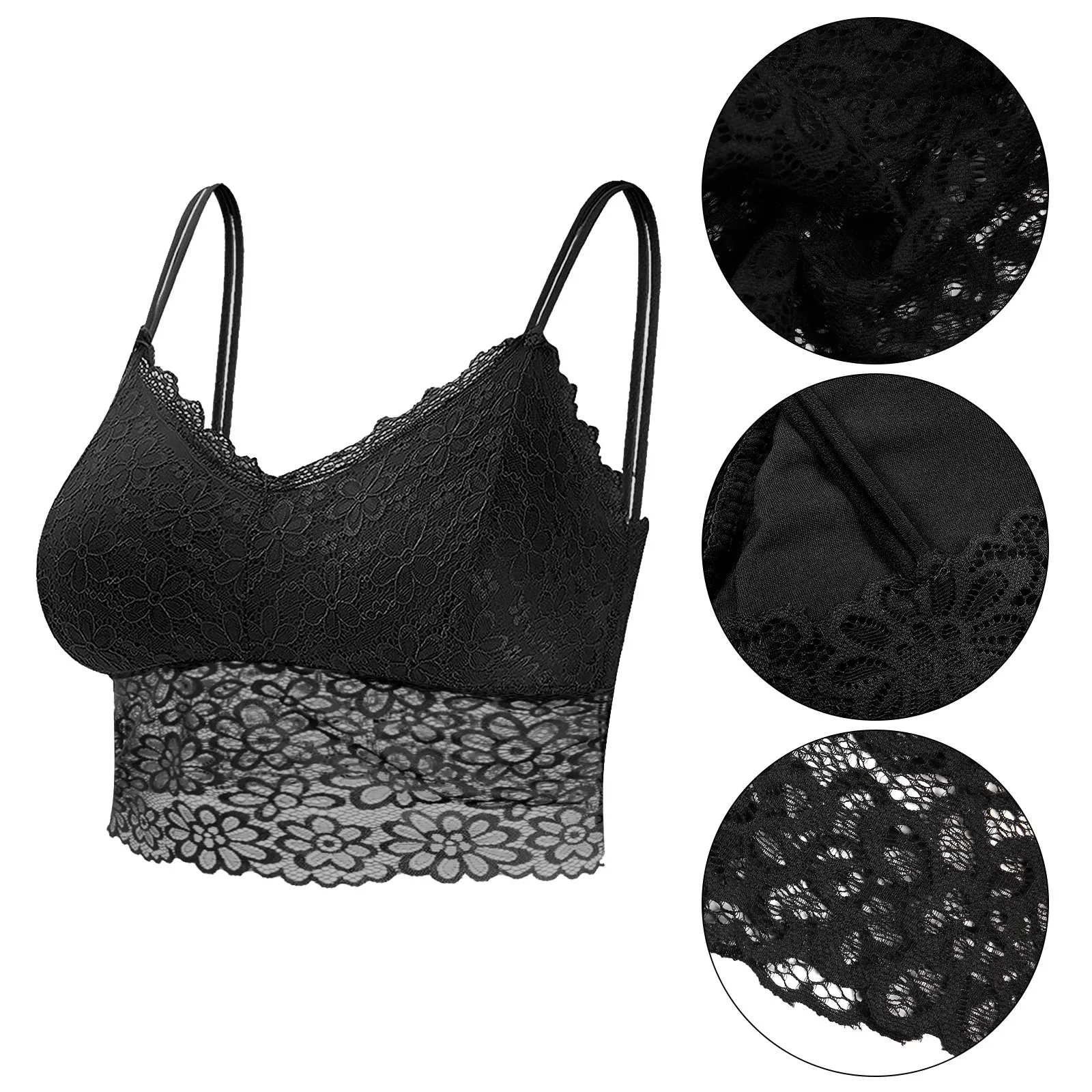 Beige Bra Bralette Women Sexy Lace Underwear Teenagers Summer Bra Camisole Top Lingerie
