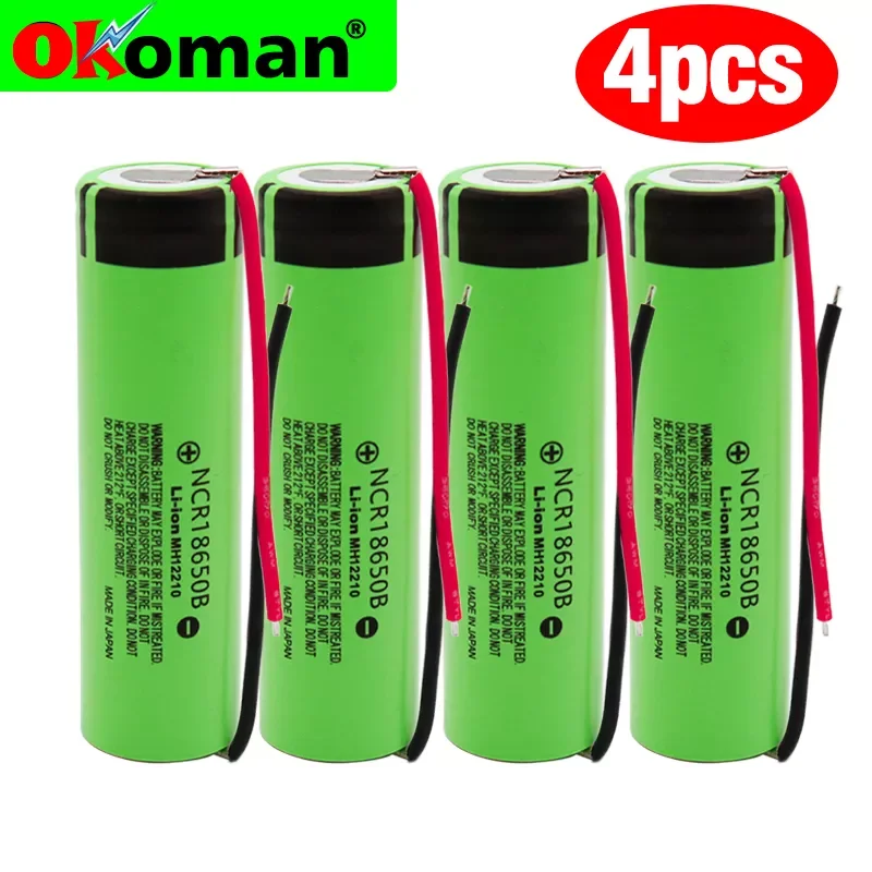

2023New 2022 New Original NCR18650B 3.7 v 3400mah 18650 Lithium Rechargeable Battery For Flashlight Battery Pack Batteries + DIY