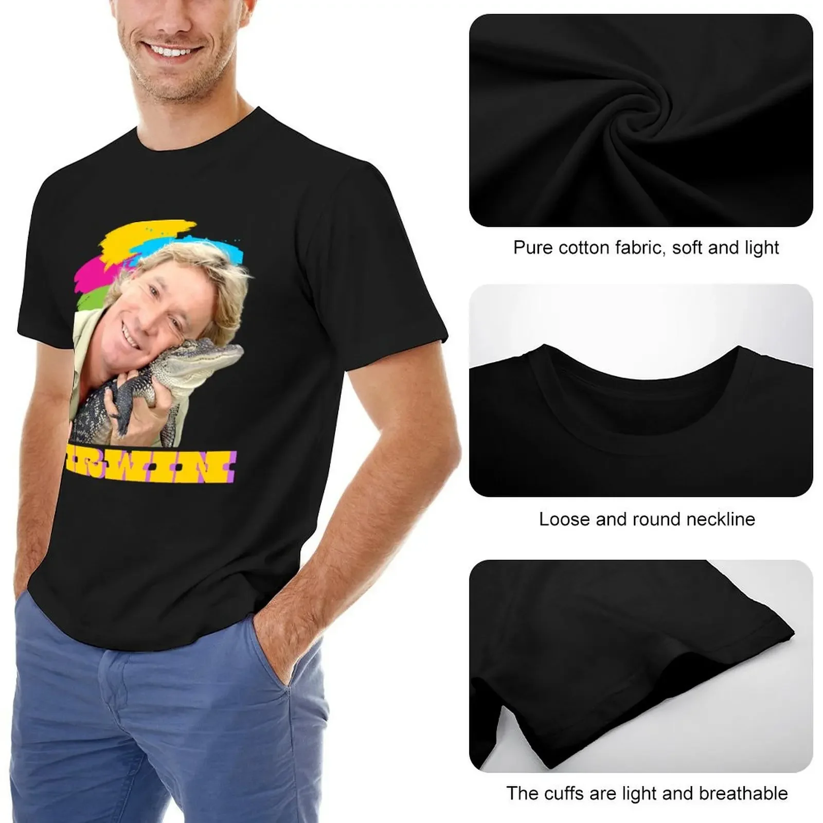 Футболка THE GREAT STEVE IRWIN летняя рубашка милые топы футболка для мужчин