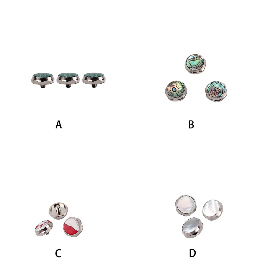 

3 Pieces Trumpet Button Replacement Modified Fittings Small Music Playing Fingers Keys Brass Instrument Component Type 2