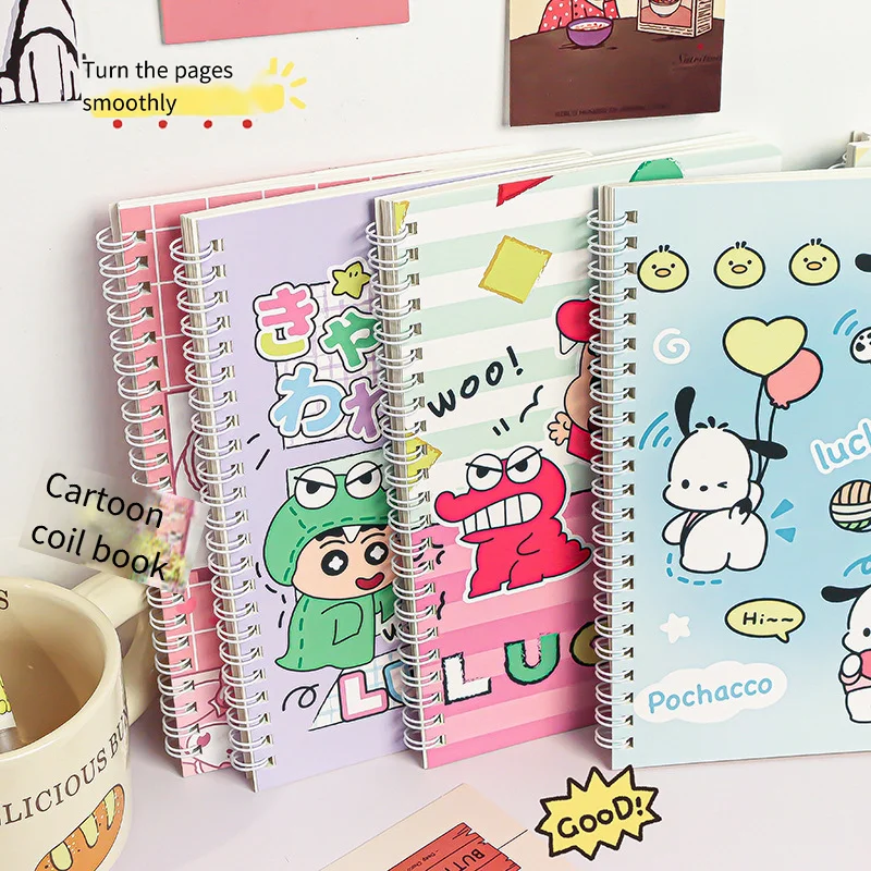 Блокнот Sanrio Kuromi Hello Kitty Cinnamoroll милые блокноты в стиле аниме A5 блокнот с катушкой