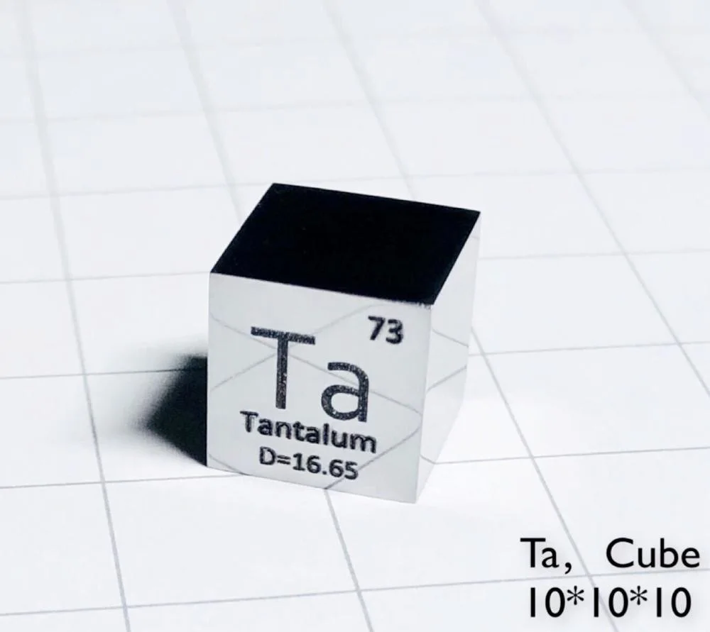 

Tantalum Cube Metal Polished Element Collection Tantalum Target Science Experiment 10x10x10mm Ta for Research and Development