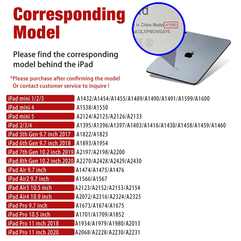 Чехол для Apple IPad Air 5 2022/iPad 2 3 4 Gen/5h 6th 7th 8th 9th Generation/Air 1 чехол планшета с подставкой