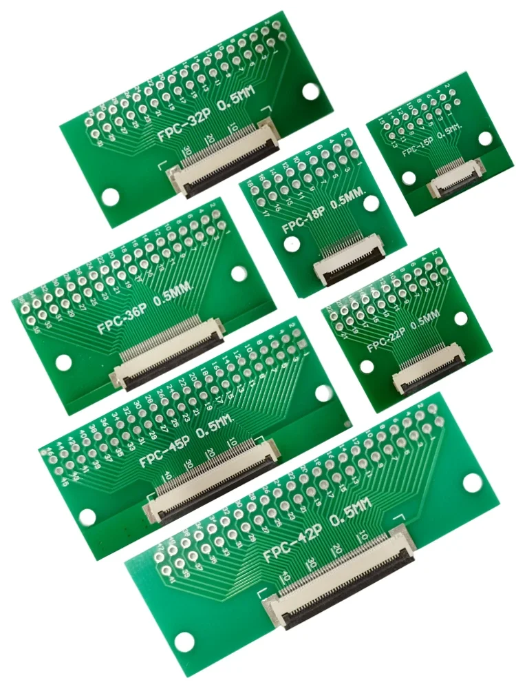 Плата адаптера FFC/FPC составляет от 0 5 до 2 54 мм и вставляется в 5/9/15/18/22/28/32/36/42/45/54p.