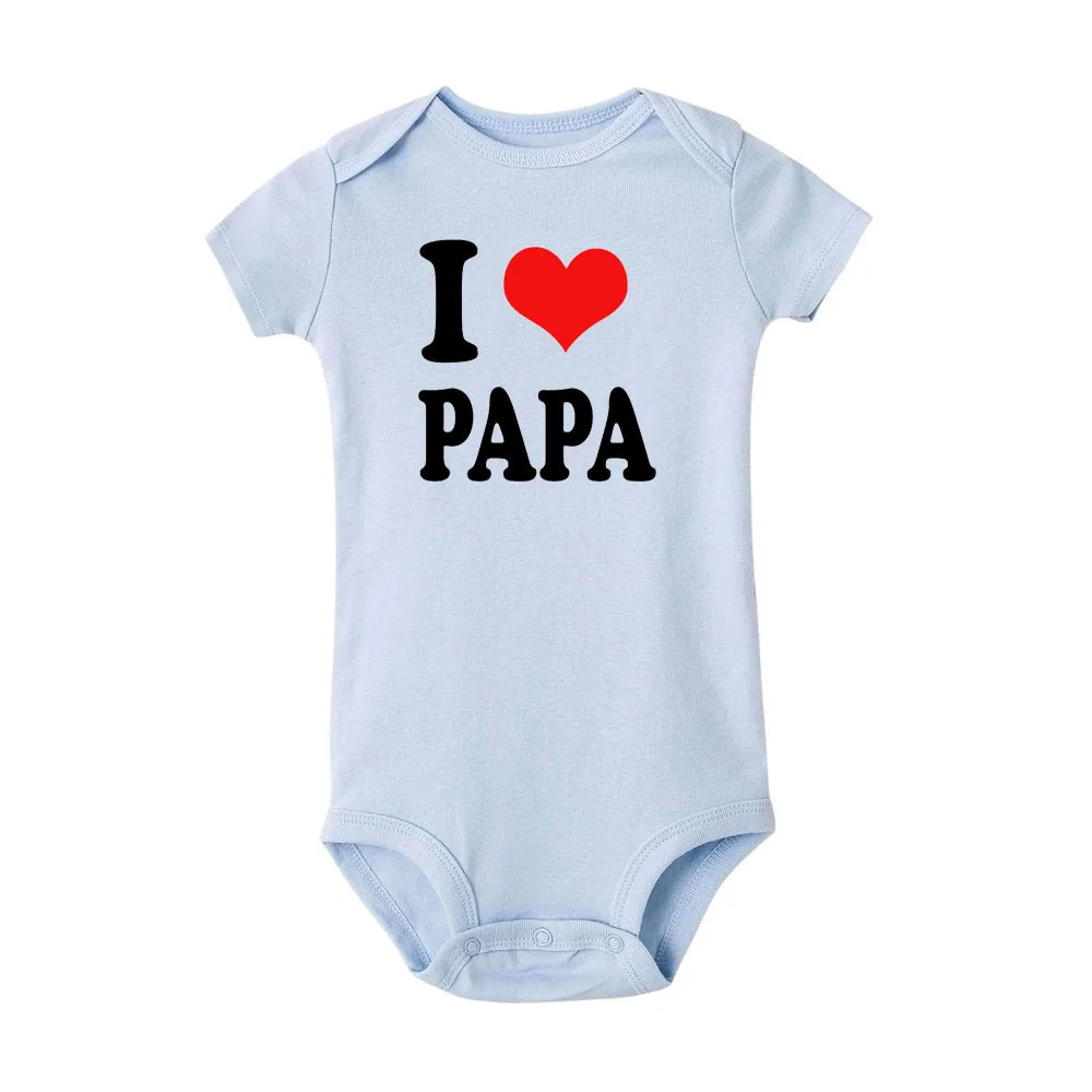 I Love Papa Mama комбинезон для маленьких мальчиков и девочек боди новорожденных модная